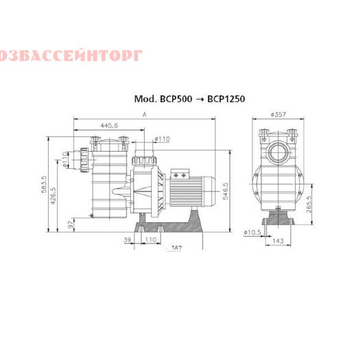   BCP600   90³/, 5,75, 380, FIBERPOOL /XBCPT065/
